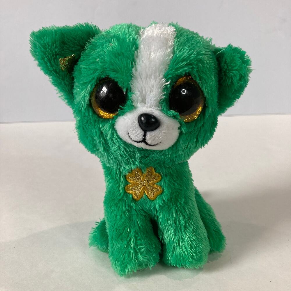 Ty Beanie Boos EMERALD St. Patrick's Day Chihuahua Dog Exclusive 6"